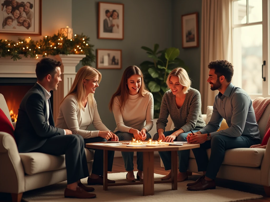 Client relations team consulting with homeowner about seasonal decoration preferences